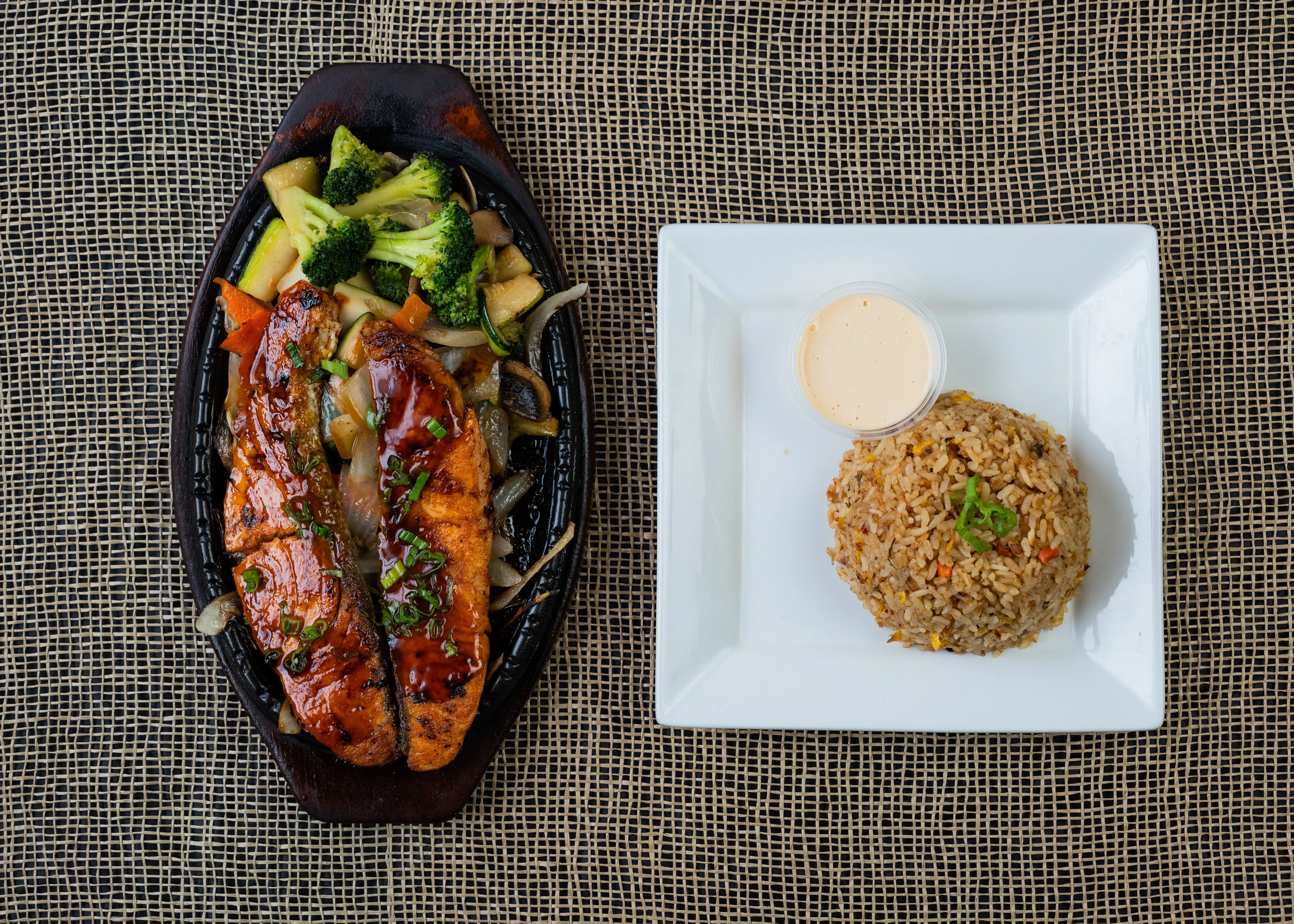 Hibachi king salmon dinner at Sake Café Pensacola