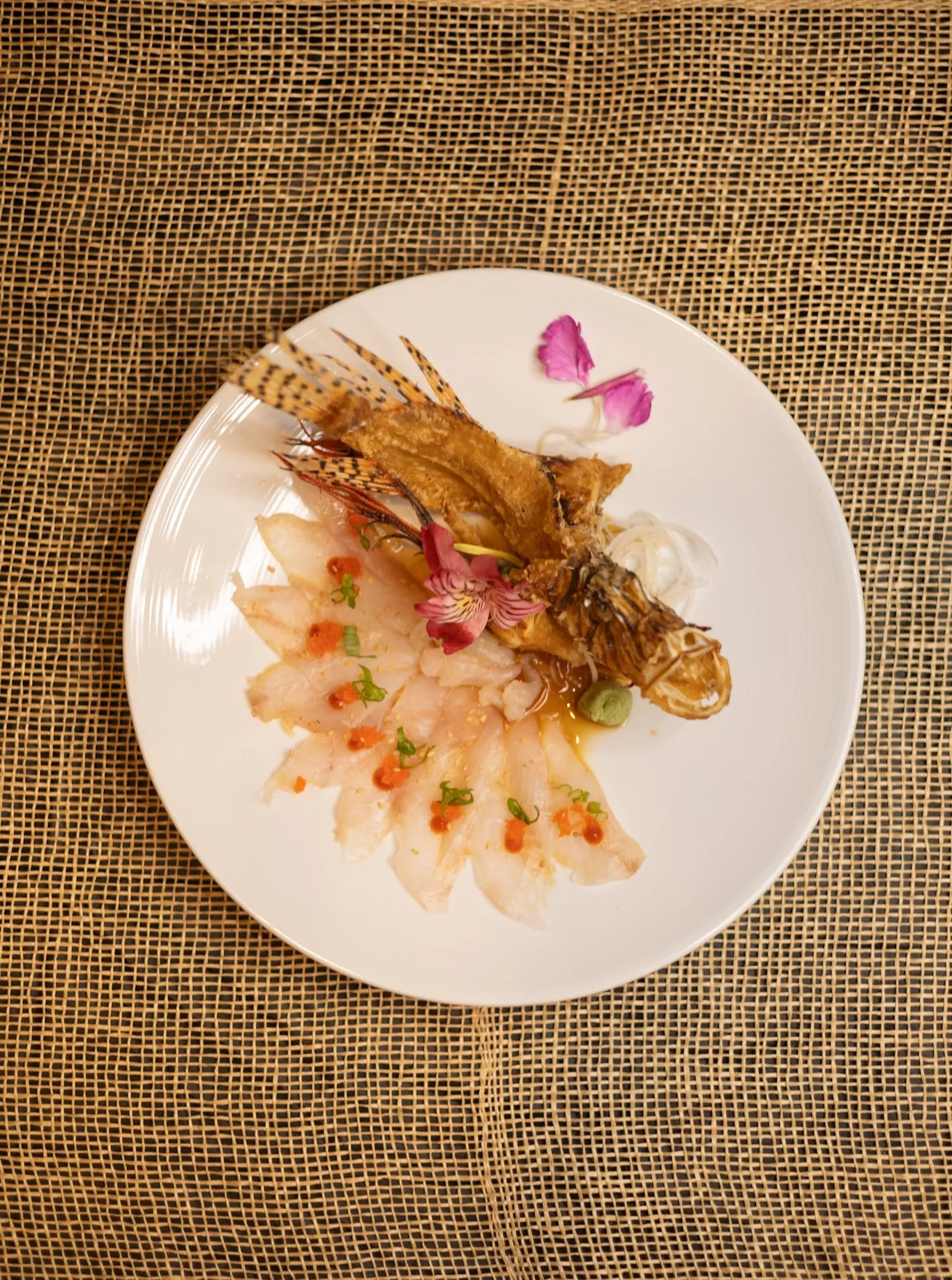 Seasonal lionfish sashimi at Sake Café Pensacola