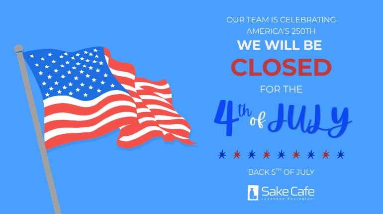 Closed for the 4th of July, back July 5th.